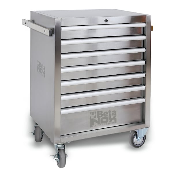 Beta C04TSS/7 Stainless Steel Mobile Roller Cabinet with 7 Drawers 024003077 - main